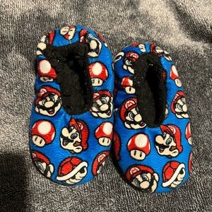 Kids Blue Character Print Slippers